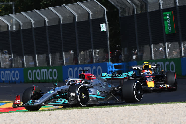 George Russell in Melbourne