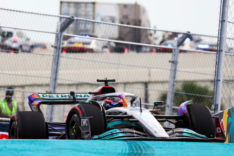 George Russell, Alexander Albon und Lando Norris