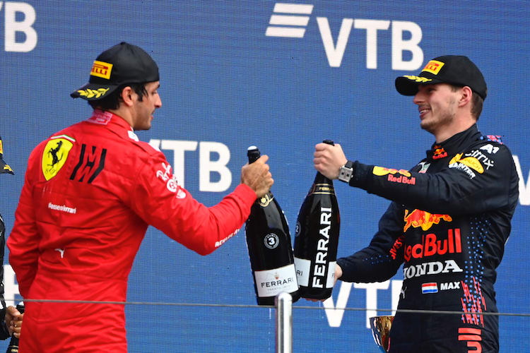 Carlos Sainz und Max Verstappen