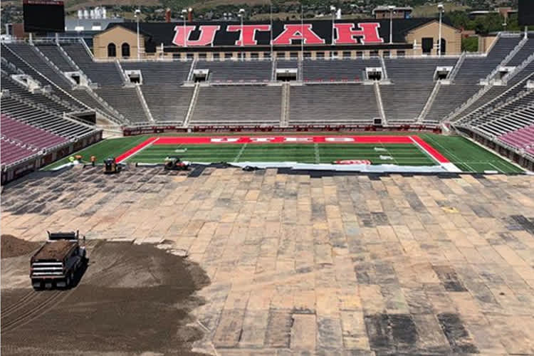 In Salt Lake City haben die Aufbauarbeiten begonnen