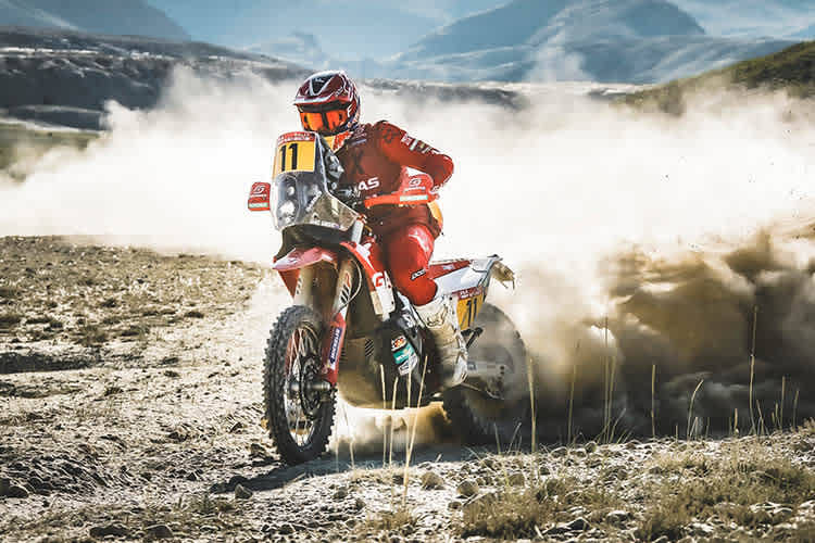 Daniel Sanders bestritt schon die Silk Way Rallye auf GASGAS und gewann drei Etappen