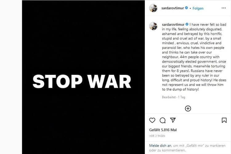 Entsetzliche, dumme und grausame Kriegshandlung: Klare Worte von Timur Sardow, Russe und CEO von MV Agusta