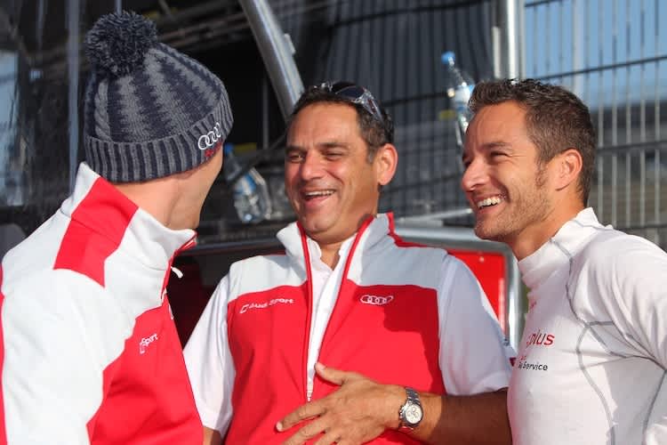 Timo Scheider mit Hans-Jürgen Abt und Timo Scheider