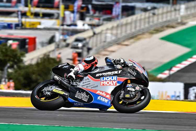 Schrötter in Aktion auf der Achterbahn von Portimão