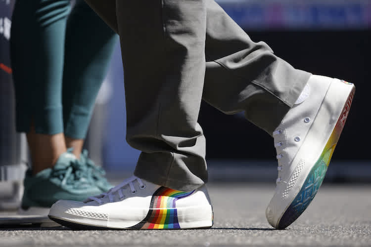 Die Schuhe von Sebastian Vettel in Ungarn