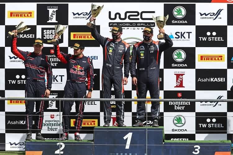 Vier Hyundai-Piloten auf P1 und P2