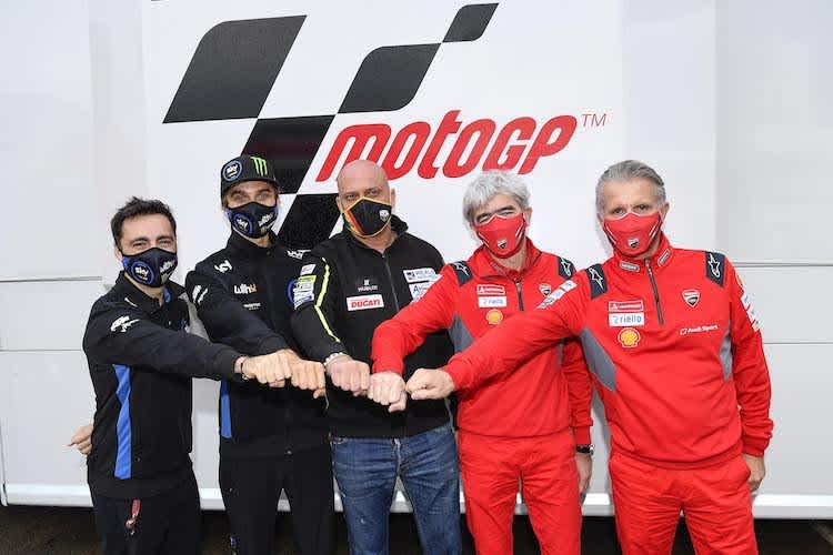 Pablo Nieto, Luca Marini, Raúl Romero, Luigi Dall’Igna und Paolo Ciabatti (v. l. n. r.)