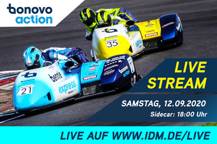 Auch die Rennen der IDM Sidecars werden vom Lausitzring direkt übertragen