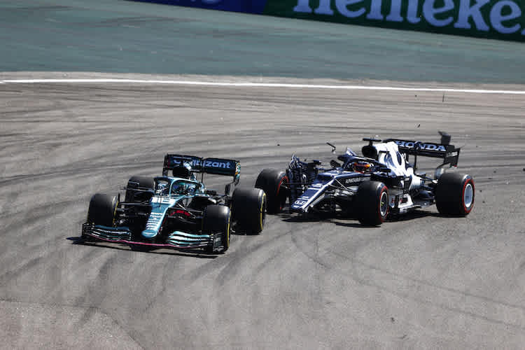 Lance Stroll gegen Yuki Tsunoda in Brasilien