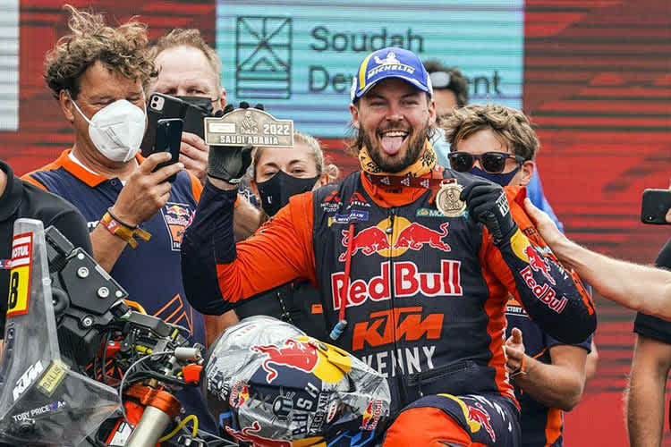 Toby Price (KTM) landete auf dem zweiten Tagesrang