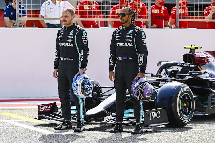 Valtteri Bottas und Lewis Hamilton