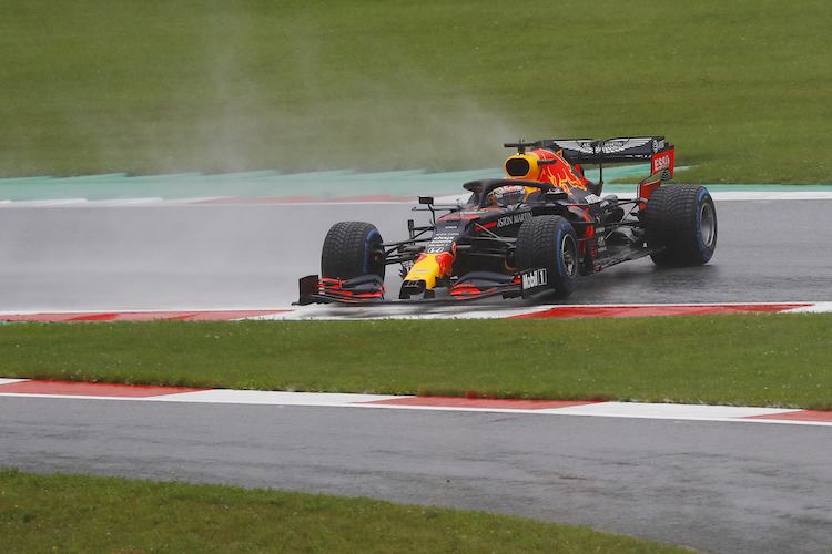 Max Verstappen rutschte zum Schluss des Qualifyings von der Bahn