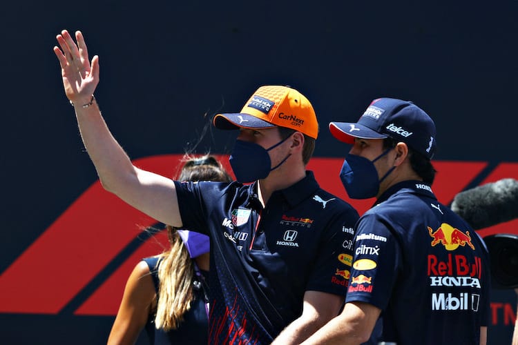 Max Verstappen und Sergio Pérez 