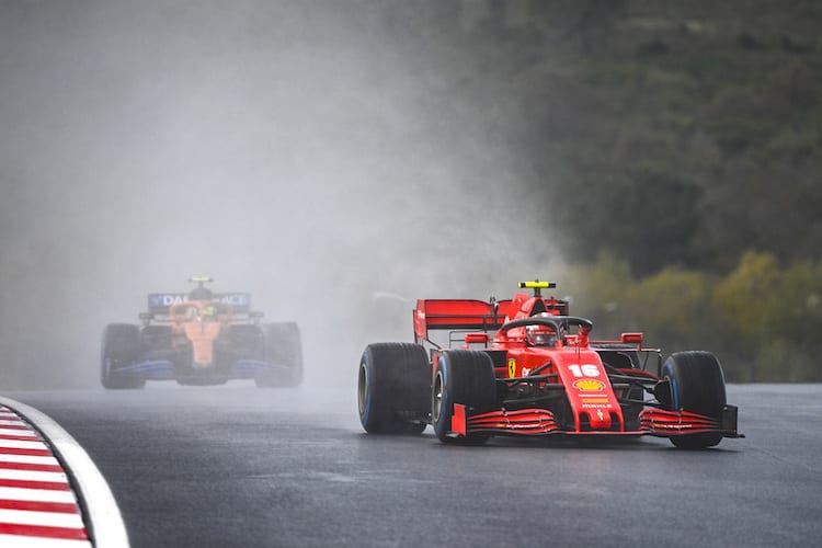 Sebastian Vettel und Charles Leclerc