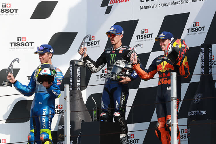 Misano-2-Podest: Mir, Viñales und Pol Espargaró