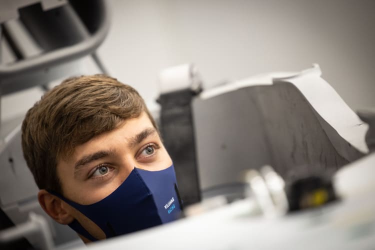 George Russell bei der Sitzprobe im neuen Williams