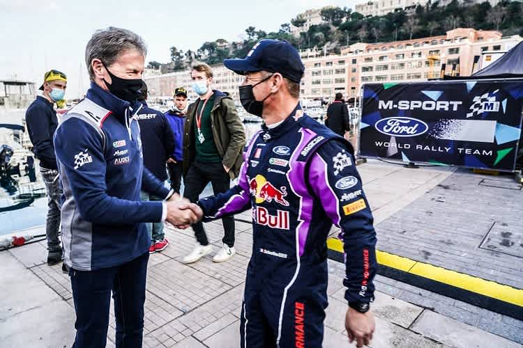 Malcolm Wilson (li.) und Sébstien Loeb