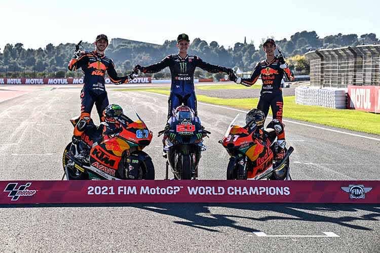 Die Weltmeister Gardner, Quartararo und Acosta