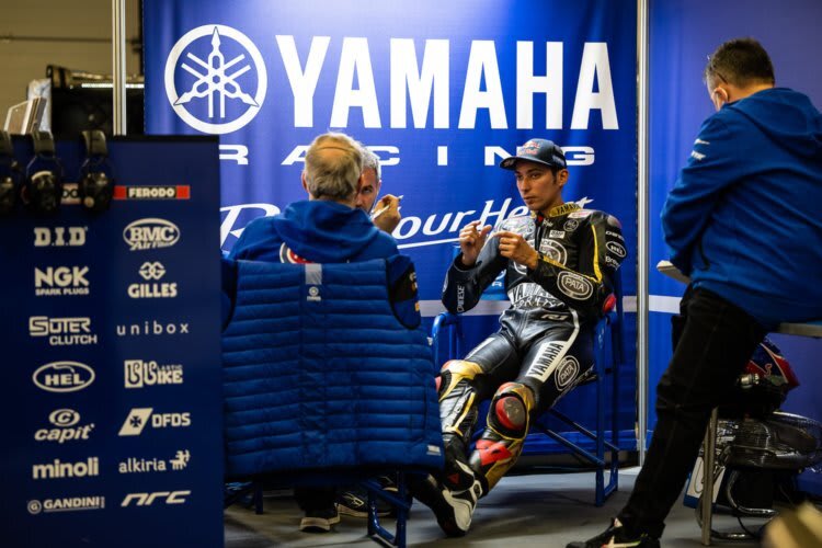 Die Yamaha-Piloten Toprak Razgatliogliu und Andrea Locatelli beim Aragon-Test