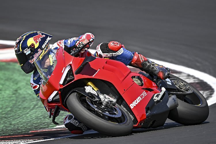 Johann Zarco auf der Ducati Panigale V4S in Misano