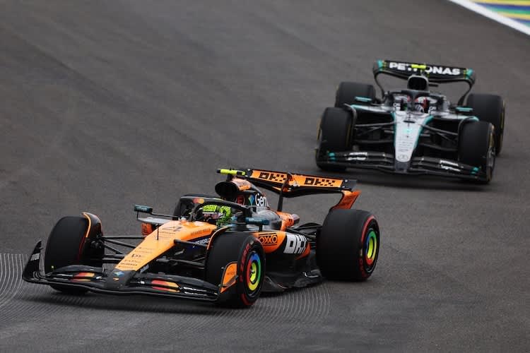 Lando Norris vor Kimi Antonelli