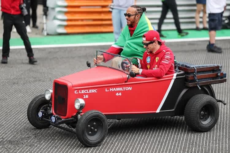 Lewis Hamilton und Charles Leclerc