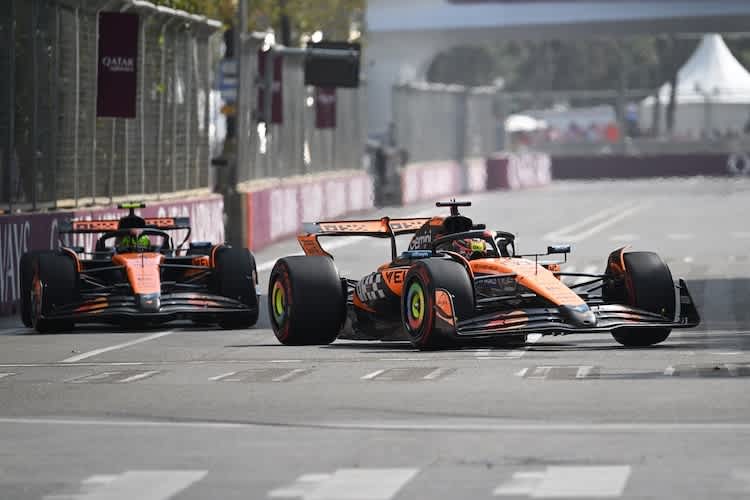 Oscar Piastri in Baku vor Lando Norris