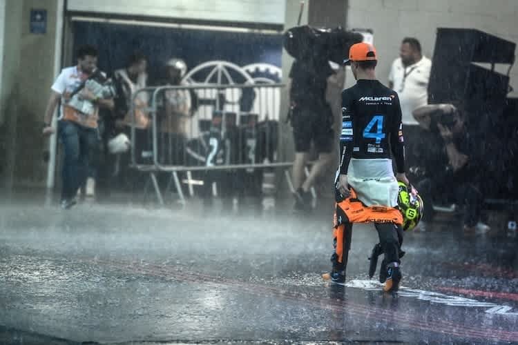 Lando Norris im brasilianischen Regen 2024