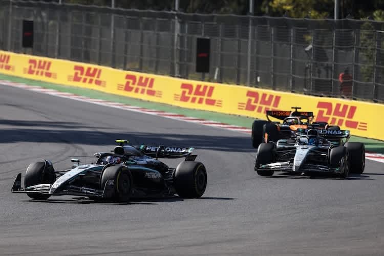 Kimi Antonelli, George Russell und Oscar Piastri in Mexiko