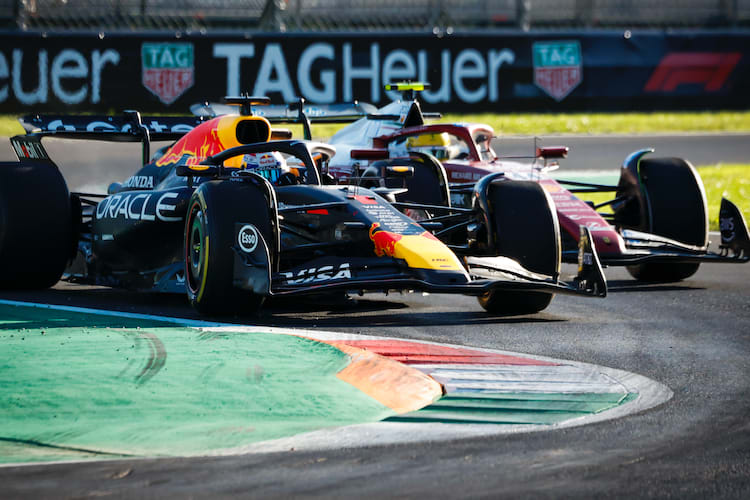 Max Verstappen und Lewis Hamilton