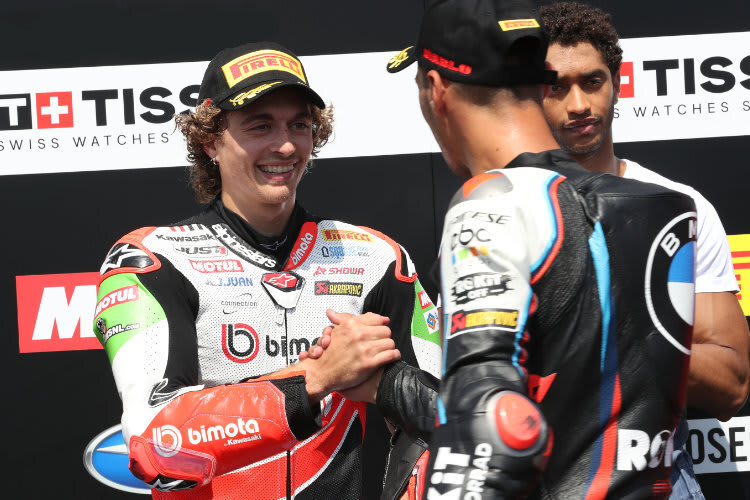 Axel Bassani (li.) mit Toprak Razgatlioglu