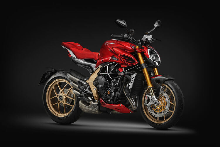 MV Agusta Brutale 950 Serie Oro: Die gülden eloxierten Aluteile erinnern an der F4 750 Serie Oro von 1997
