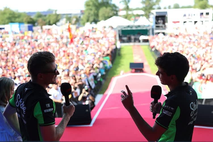 Hülkenberg (l.) und Bortoleto in Monza