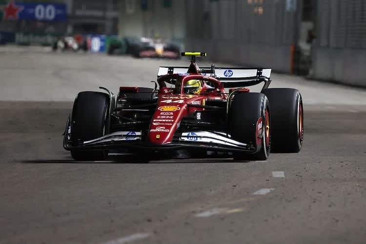 Lewis Hamilton in Singapur: Hier lief noch alles gut, ab Runde 59 versagten die Bremsen