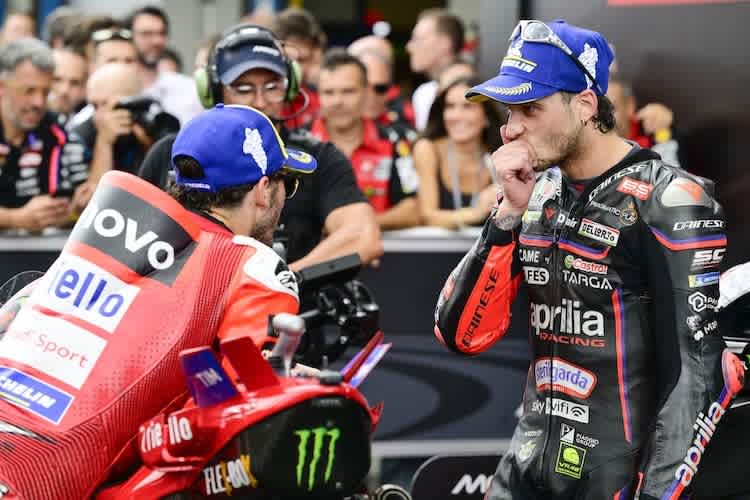 Rivalen um WM-Platz 3: Pecco Bagnaia und Marco Bezzecchi (re.)