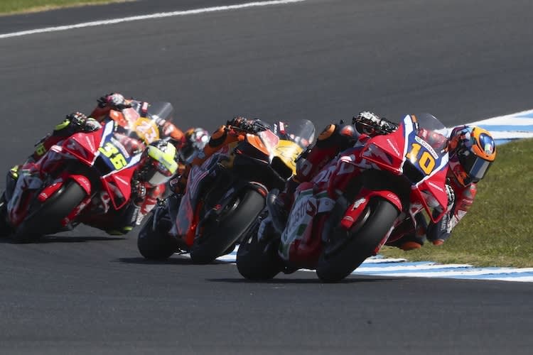 Luca Marini steuerte die beste Honda auf Position 8