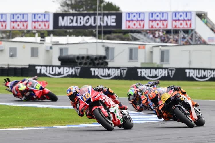 Von 9 auf 6: Luca Marini (#10) überzeugte mit der Werks-Honda