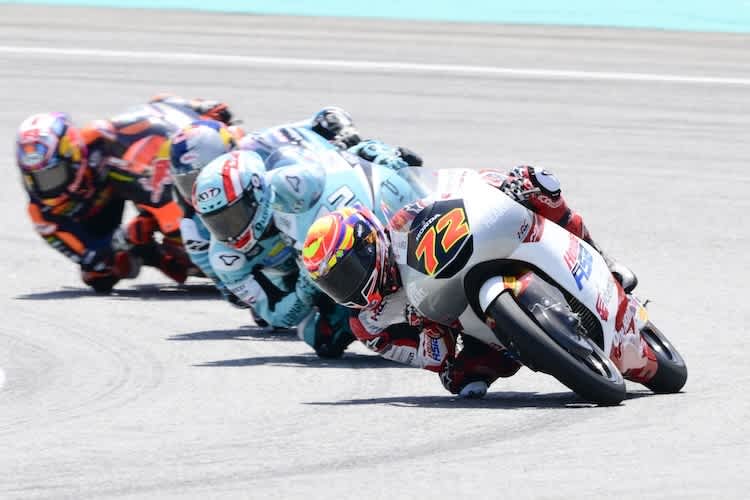 Honda-Pilot Taiyo Furusato steuert seinem ersten Moto3-Triumph entgegen