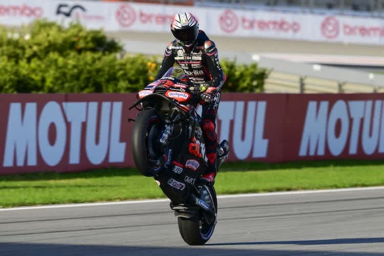 Mit dem Ersatzmotorrad auf Platz 2 im Zeittraining: Marco Bezzecchi