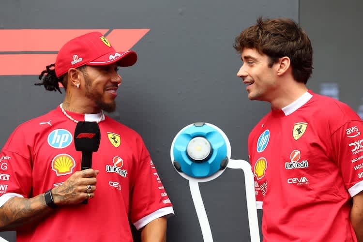 Lewis Hamilton und Charles Leclerc