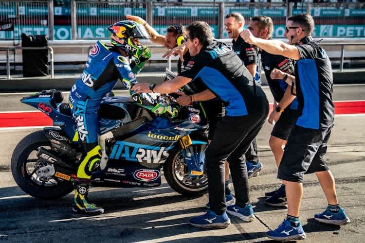 Freude bei Italtrans über den neuen WM-Führenden Diogo Moreira