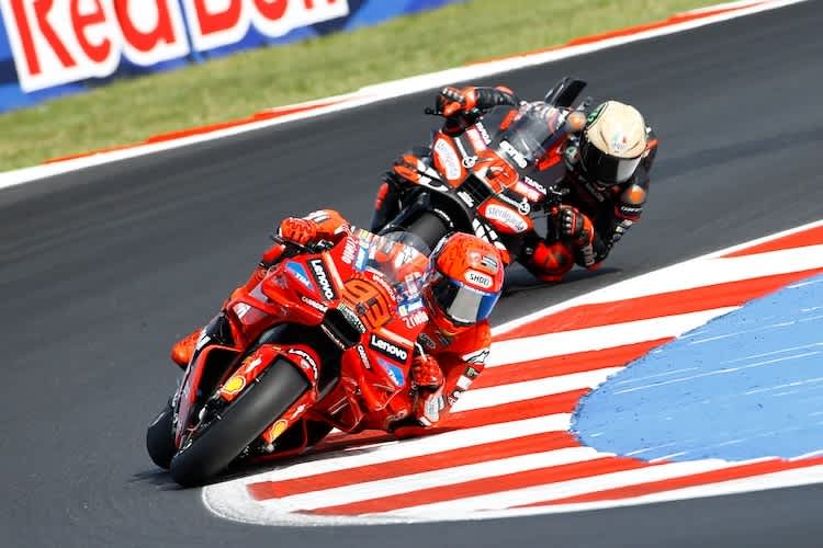 Filetstück des San Marino-GP: Marco Bezzecchi verfolgte Marc Marquez