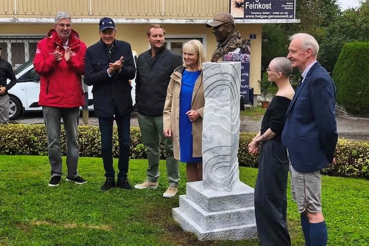 LGP-Organisationschef Joachim Althammer, Hans-Joachim Stuck, Lukas Lauda, Daniela Rosenegger, Selina Kolm und Projektleiter Gerhard Renz (v.l.)
