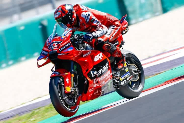 Pecco Bagnaia beim letzten MotoGP-Test in Misano