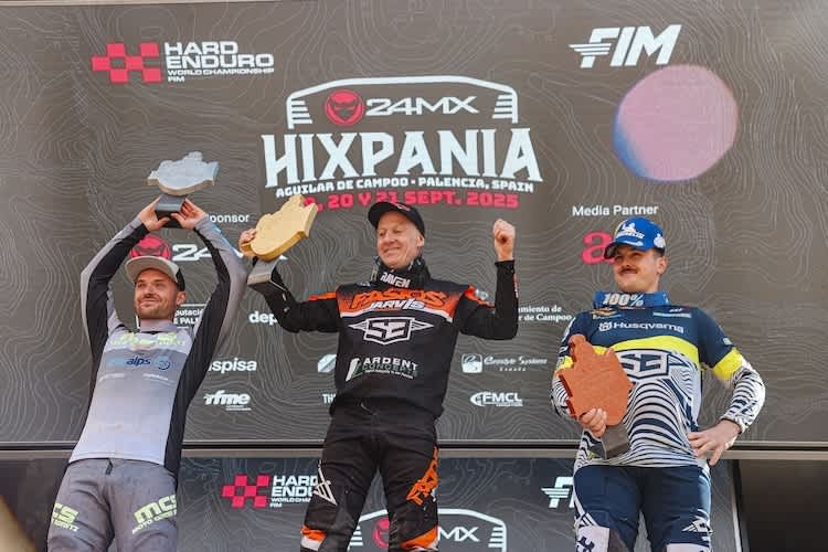 Das Podest nach dem Boykott der Top-Fahrer: Sieger Graham Jarvis, Sonny Goggia (2) und Billy Bolt (3)