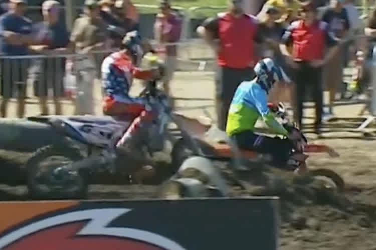 Pancar bremst, RJ Hampshire kracht dem Slowenen ins Heck