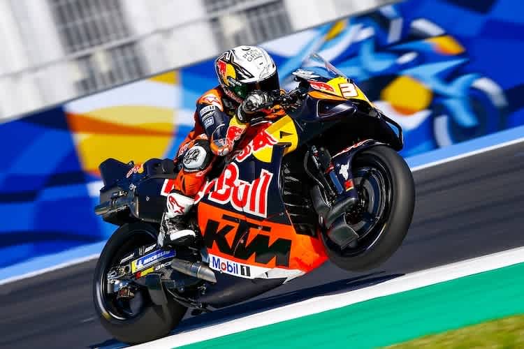 Pedro Acosta war nicht glücklich mit seinem Bike