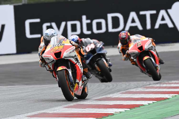 Pol Espargaró im Rennen von Spielberg vor Bradl und Dovizioso