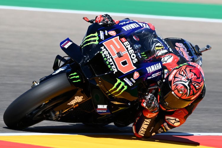Fabio Quartararo: Voller Körpereinsatz in Aragón