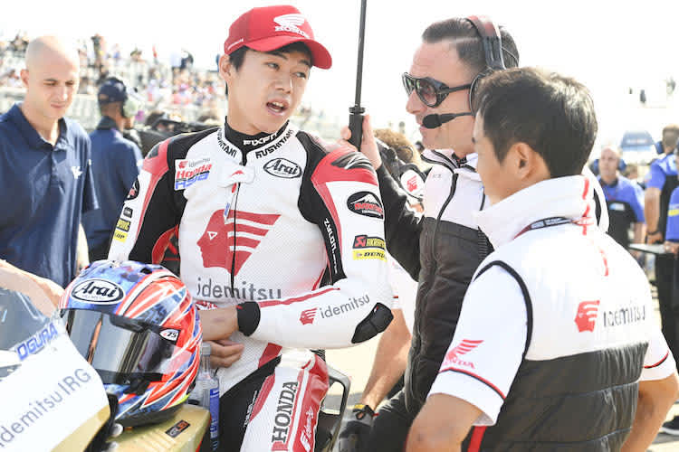 Ai Ogura in der Startaufstellung in Aragón